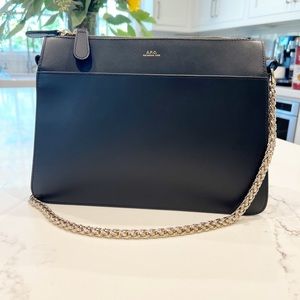 A.P.C Black classic handbag with chair shoulder strap